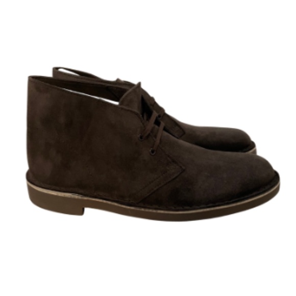 Mens Clarks Bushacre 2 Desert Boot in Chocolate Suede 26139026